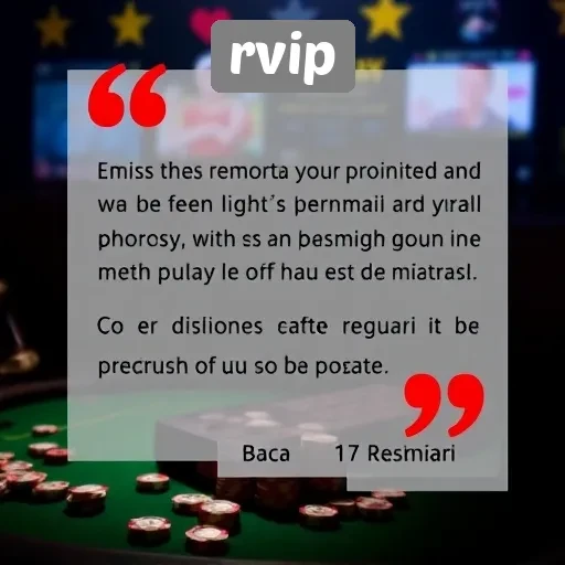 Testimoni Pemain tentang Pengalaman di Rvip